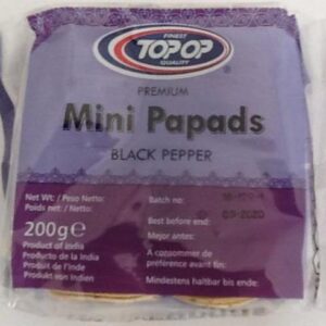 Top Op Mini Black Pepper Papads 200g